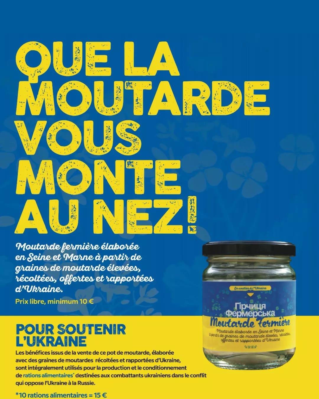 Vente solidaire de moutarde pour l’Ukraine